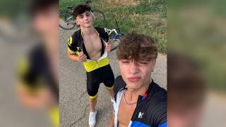 OnlyFans: Samuele Cunto fucks Edoardo Fresia in a field during a bike ride